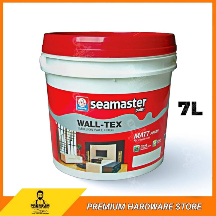 ♧SEAMASTER Wall-Tex Emulsion Paint 7700 7 Liter For Interior Wall ...