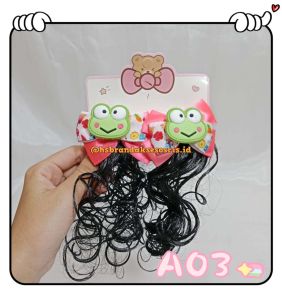 JEPIT RAMBUT WIG STYLE / JEPIT RAMBUT SANRIO ANAK / KEP RAMBUT PITA ELEGAN / VINTAGE RIBBON HAIR CLIP / JEPITAN RAMBUT WIG ANAK / JSR7346