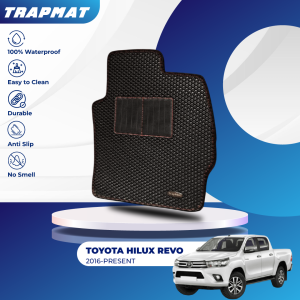 Toyota Hilux REVO TrapMat Customize Car Floor Mat 100% Waterproof Anti Slip Easy to Clean(Front & Rear) - Toyota Accessories