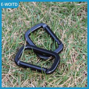 【E-WOITD】 1PC Square-Ring Carabiner Buckles Spring Carabiners Snap Hooks Clip Keychain Outdoor Backpack Pendant Buckles Camping Tools