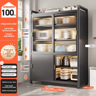 CompactSteel​​ store Kitchen Storage Cabinet Pantry with Doors Multi-Purpose Organizer Shelf for Utensils & Supplies | Space-Saving Sturdy Design