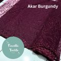 1/2 (SETENGAH) Meter Kain Brokat Tile Prancis Premium Motif Akar varian Burgundy by Farvella Textile. 