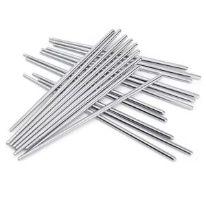 6Pasang Sumpit Korea Sumpit Stainless Steel Korea Peralatan Makan Polos-Aurora Store(COD)