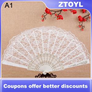 【ZTOYL】 Vintage Style Lace Folding Fan Chinese Japanese Pattern Art Craft Gift Decor