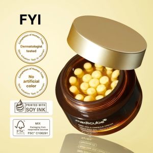 Medicube Deep Vita C Capsule Cream 55g Vitamin Water 50% + Vitamin C Derivatives Niacinamide 5% Brightening Dark Spot Removal Hydrating Capsule Facial Moisturizer For Dull Skin Deep Vita C Nourishing Face Cream