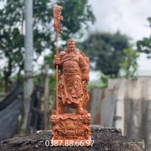 Tượng quan công đế hổ phù cao từ 20--60cm chất liệu gỗ hương cực đẹp