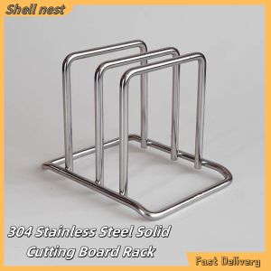 Stainless steel cutting board rack Household double compartment storage kitchen sitting cutting board rack
