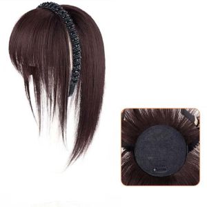 JON09 Hair Extension Crystal Headband Bangs Realistic Clip In Fringe Hair Pieces Top Hair Bangs Fake Bangs Synthetic Hair Bangs for Women