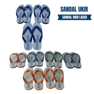 Sandal Ukir Sendal jepit pria wanita sandal ukir swallow Bisa Request Tulisan / Nama