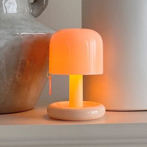 PRIMEPICKGLOBAL USB Rechargeable Mini Table Lamp Warm White Touch Contorl Night Light Creative Gift Beside Lamp