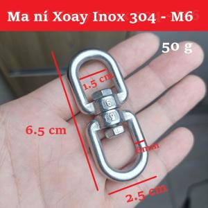 Ma ní xoay M6 chất liệu Inox 304 - Ø 6mm – Dễ dùng không rỉ sét