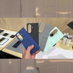 Original Samsung Galaxy Z Fold7 Silicone Case with Stand Includes Anti-Reflecting Film Phone Case EF-MF966 for Galaxy Z Fold7