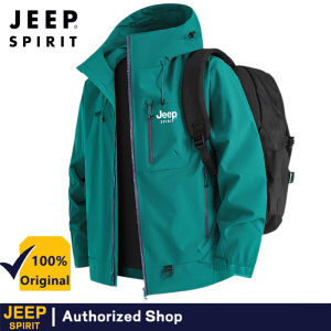 JEEP SPIRIT Autumn New Mens Mountaineering Jacket Windproof and Waterproof Fabric Fashion Hip Hop Design Casual Outdoor Jacket for Men
