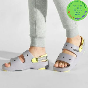 SANDAL NHỰA ĐI MƯA CROCS OFFROAD ALL TERAIN CHO CẢ NAM VÀ NỮ MÀU GHI CHUỐI