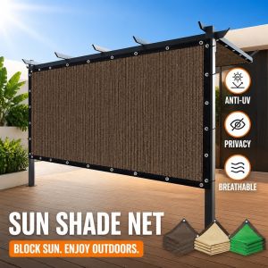 Sun Shade Net Balcony Privacy Fence Net Anti UV Jaring Pagar Pelindung Taman Patio Breathable