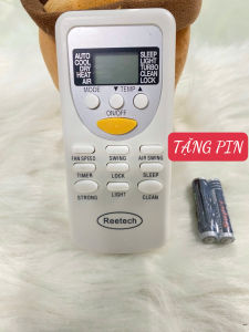 Điều khiến máy lạnh REETECH nút cam . Remote điều hòa REETECH . Tặng pin