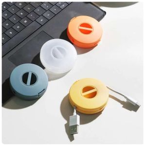 Alpine Green /Pink /White Putih /Colour Kabel /Pengulung /Penyimpan Kabel Data Plus Docking Cable /Tempat Kabel Gulung Warna Warni Bisa Stand Holder Standing Bagus Murah ANeh unik Untuk Headseat Earphone handseat Type C Micro USB Lightning Bagus Murah OK