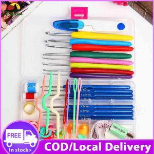🔥[Local Delivery] 16 sizes Crochet Hooks Complete Set 2.5mm-6.5mm Ergonomic Crochet Hooks DIY Crafts Knitting Needles with Case