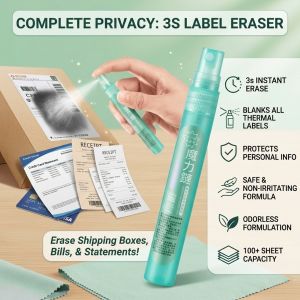 Privacy Security Protection Spray Pen Thermal Paper Correction Fluid Parcel Details Cover Pen Address Information Concealer Smear Marker Personal Data Protection Tool