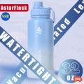 AguaFlask Thermos 1000ML 32oz Wide Mouth with Cap Lid Vacuum Insulated Tumbler Drinking Water Bottle Tumbler Hot and Cold. 