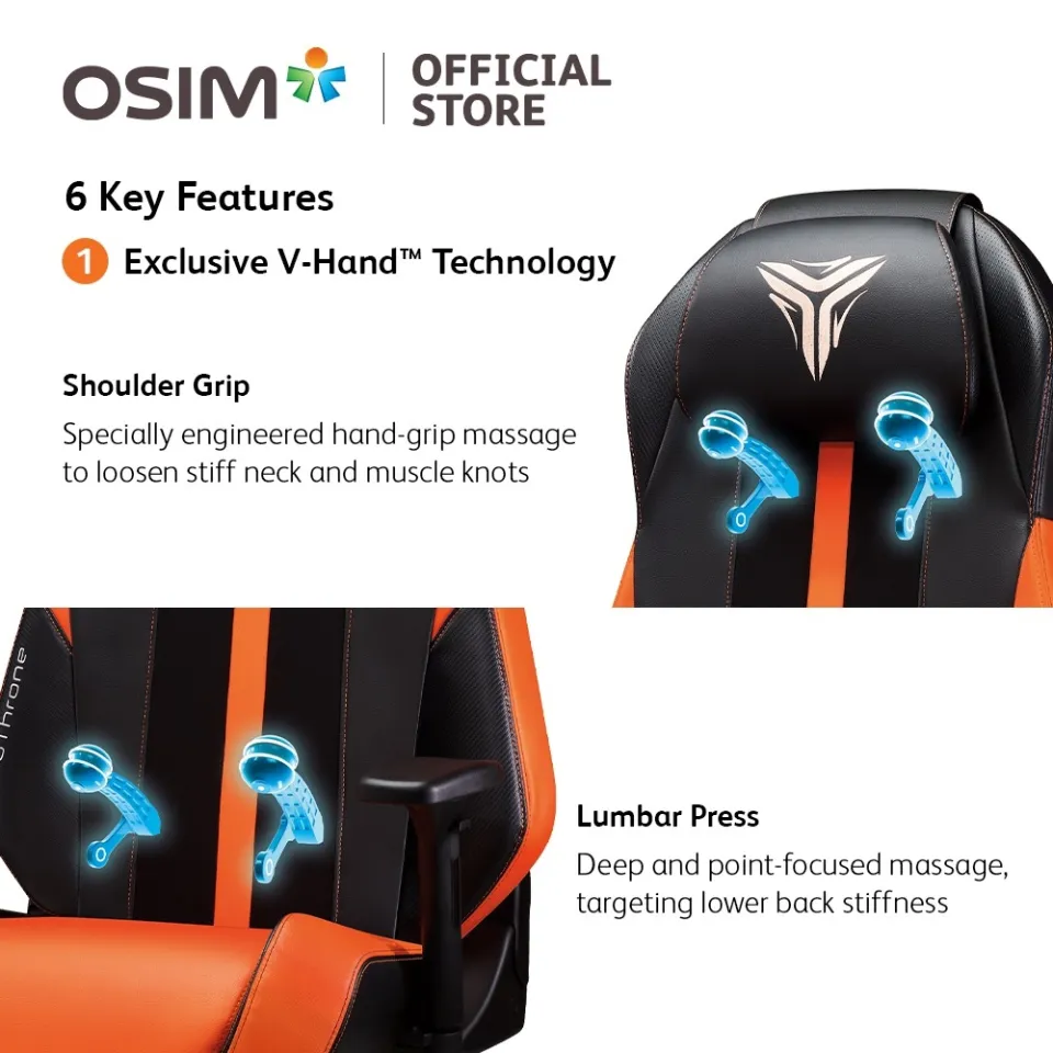 Gaming chair OSIM uThrone Gaming Office Massage Chair (Black