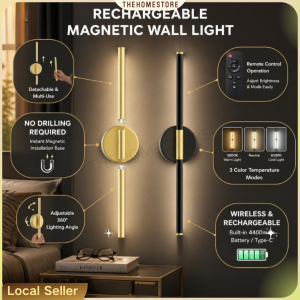 Rechargeable Wall Light LED Wireless 5V Lampu Dinding Dimmable USB Multiple Bilik Tidur