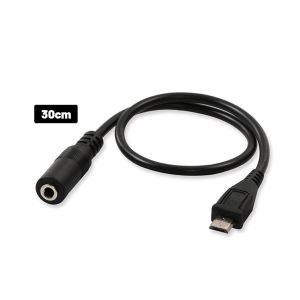 30/200cm Micro USB Male TO DC 3.5mm Female Audio RCA Jack Adapter USB Audio Cable