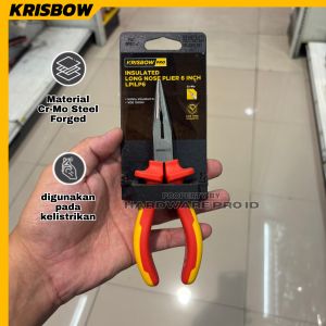 Krisbow Long Nose Plier Tang Cucut/Lancip Insulasi 15 cm