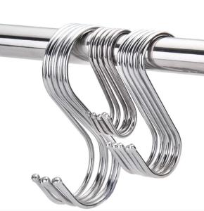 10Pcs S-Shape Hook Stainless Steel Clothes Bags Towels Plants Hanging Rack Multi function Kitchen Bedroom Railing S Hanger Hook