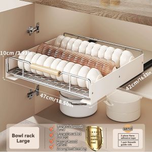Sliding storage rack drawer drainage frame bowl kitchen organizer under the sink of the storage rack