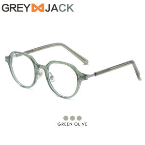 Grey Jack Kacamata Antiradiasi Blueray Model Oval Retro Unik Bahan Tr90 Ringan Bisa Minus 8040