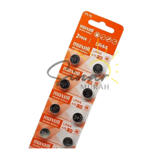 Baterai Kancing Original Maxell LR44 Alkaline Battery Calculator 1.5V