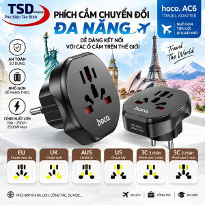 Ổ Cắm Chuyển Đổi Đa Năng Hoco AC6 Chính Hãng