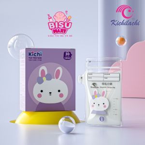 Túi Trữ Sữa Kichilachi 200ml Có Khóa Zip Chắc Chắn Chống Rò Rỉ Hộp 32 túi