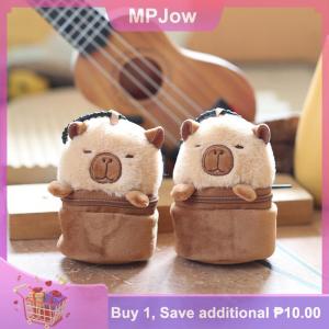 【MPJow】 Cute Water Porpoise Cup Pendant Pendant Key Chain Plush Capibala Toy Doll Car Keychain Bag Pendant Keyring Ornament Gift For Kid