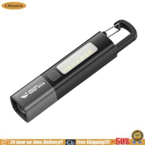 [Chinatera Brand Store]Super Bright Flashlight USB Charging Mini Portable LED Torch 3 Gears Ultra Bright LED Torch Power Bank for Power Outages