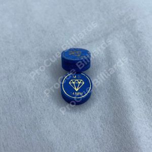 1 Pc. Diamond Blue/Black Clear/Layered Billiard Cue Tip - 14mm