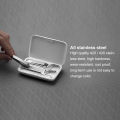 Dao cắt móng tay Mijia Antisplash Sharp Durable Trang chủ Du lịch Thép không gỉ Beauty Mini Scissor Đào Ear Spoon mài chân móng tay kìm Set. 