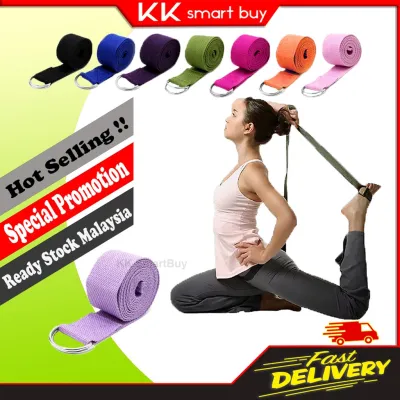 Yoga Belt D-Ring Strap for Home Exercise Stretching 183CM