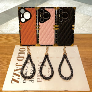 Shockproof Luxury Leather Geometric Case For Huawei Pura 70 Pro Camera Protection Phone Cover Funda with Lanyard For Pura 70