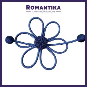 Romantika Loren Curtain Accessories Petal Buckle Curtain Buckle Tie 28cm Flower Shaped Wedding Hotel Restaurant Home Aksesori Tirai Tali Tirai