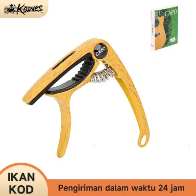KAWES Capo Gitar Aluminium/Penjepit Gitar Alloy Hitam Original Capo 2 in1 Capo Gitar Dengan Bahan Penghapus Pin