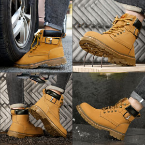 รองเท้าประกันแรงงานผู้ชายรองเท้าหัวเหล็กสี่ฤดูทำงานรองเท้าป้องกันการทุบป้องกันการเจาะสบาย