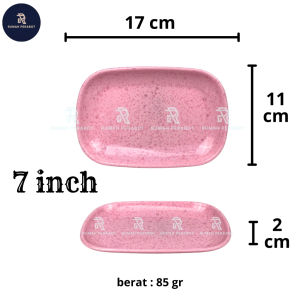 Piring Saji Persegi Panjang Melamin Ala Resto Cafe Tebal 78 Inch Melamin 100% Asli