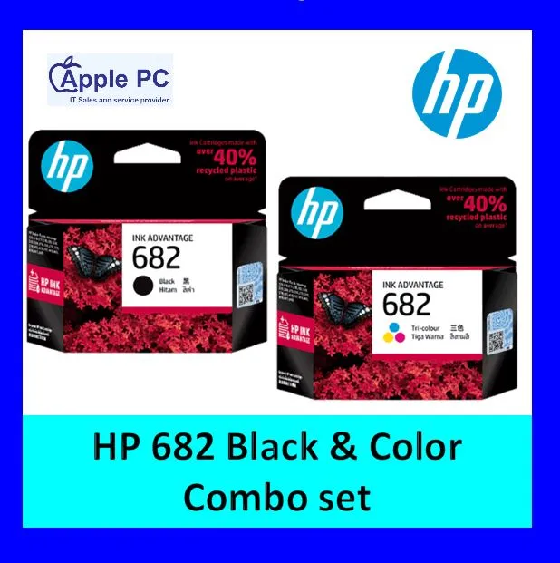 HP 682 BLACK & Color Original Cartridge Combo set HP 2336 / 2776 ...
