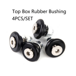 COD 4Pcs Motorcycle Luggage Bushing Pad Aluminum Alloy Black Top box Rubber bushing For Storage Box