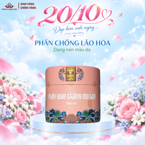 (Ưu đãi hôm nay) - Phấn Trang Điểm Phấn Chống Lão Hóa Màu Trắng Dạng Nén Da Phấn Nụ Hoàng Cung Dung Tích 25g