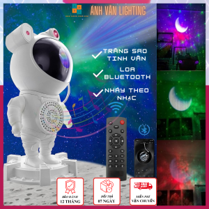 Đèn Phi Hành Gia Chiếu Trăng Sao Mây Mẫu Mới 2023 Nháy Theo Nhạc Có Loa Bluetooth Đèn Decor Đèn Led Phòng Ngủ Phòng Bay