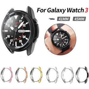 Compatible Samsung Galaxy Watch 3 41mm/45mm Case Cover Soft TPU Plated Protective Protector Bumper Cover Case for Galaxy Watch 3