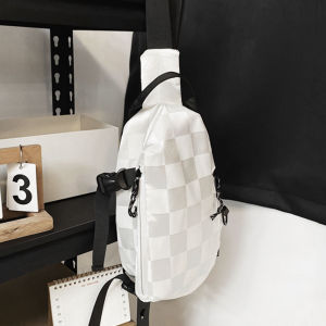 Checker Pattern Men Chest Bag Women Crossbody Bag Man Shoulder Beg Dada Perempuan Beg Selempang Lelaki Beg Sandang 胸包男女 斜挎包男女 2027